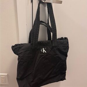 Calvin Klein Black Nylon Tote
